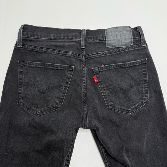 Levis 511 Jeans Mens 30x32 Black Slim Fit Straight Leg Stretch Denim Casual Pant - Picture 11 of 14